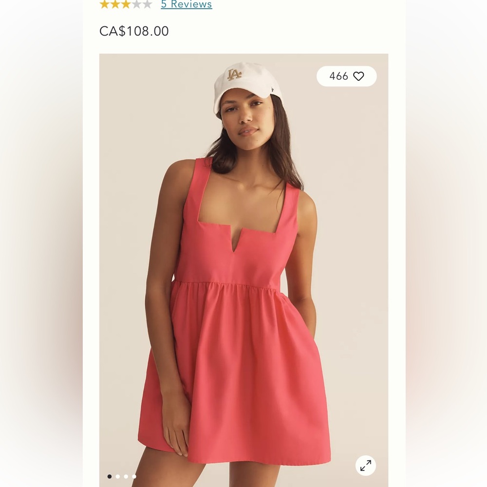 Anthropologie Daily Practice Cream Mini Dress